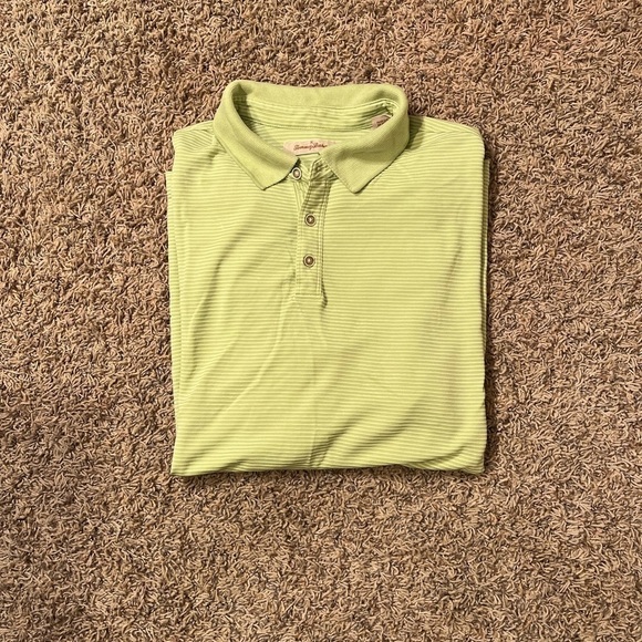 Tommy Bahama Mens Green Ribbed Polo Sz XL - Picture 1 of 5